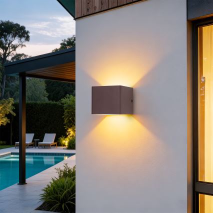 Brilagi - LED kültéri fali lámpatest DONNANI LED/5W/230V 10 cm barna IP44