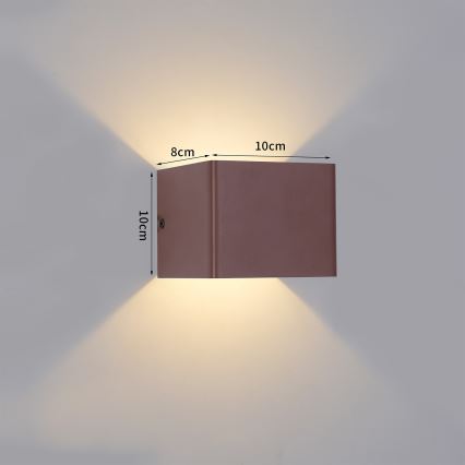 Brilagi - LED kültéri fali lámpatest DONNANI LED/5W/230V 10 cm barna IP44
