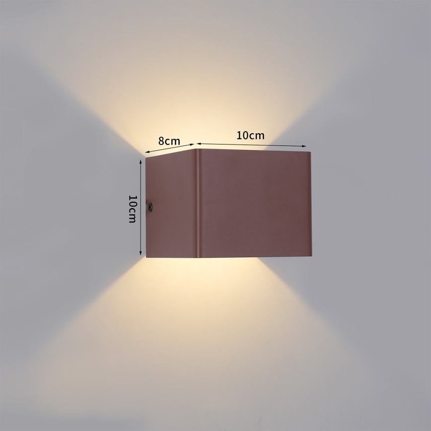 Brilagi - LED kültéri fali lámpatest DONNANI LED/5W/230V 10 cm barna IP44