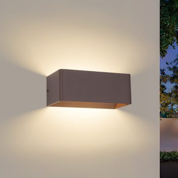 Brilagi - LED Kültéri fali lámpatest DONNANI LED/7W/230V 20 cm barna IP44