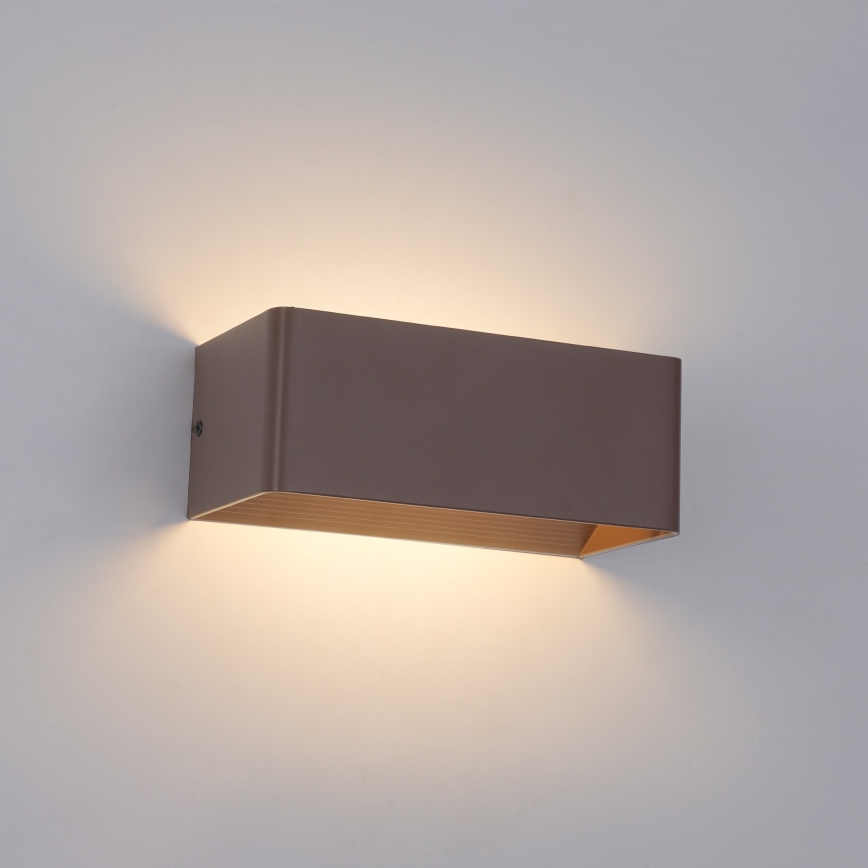 Brilagi - LED Kültéri fali lámpatest DONNANI LED/7W/230V 20 cm barna IP44