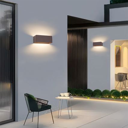 Brilagi - LED Kültéri fali lámpatest DONNANI LED/7W/230V 20 cm barna IP44