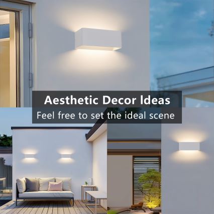 Brilagi - LED kültéri fali lámpatest DONNANI LED/7W/230V 20 cm fehér IP44