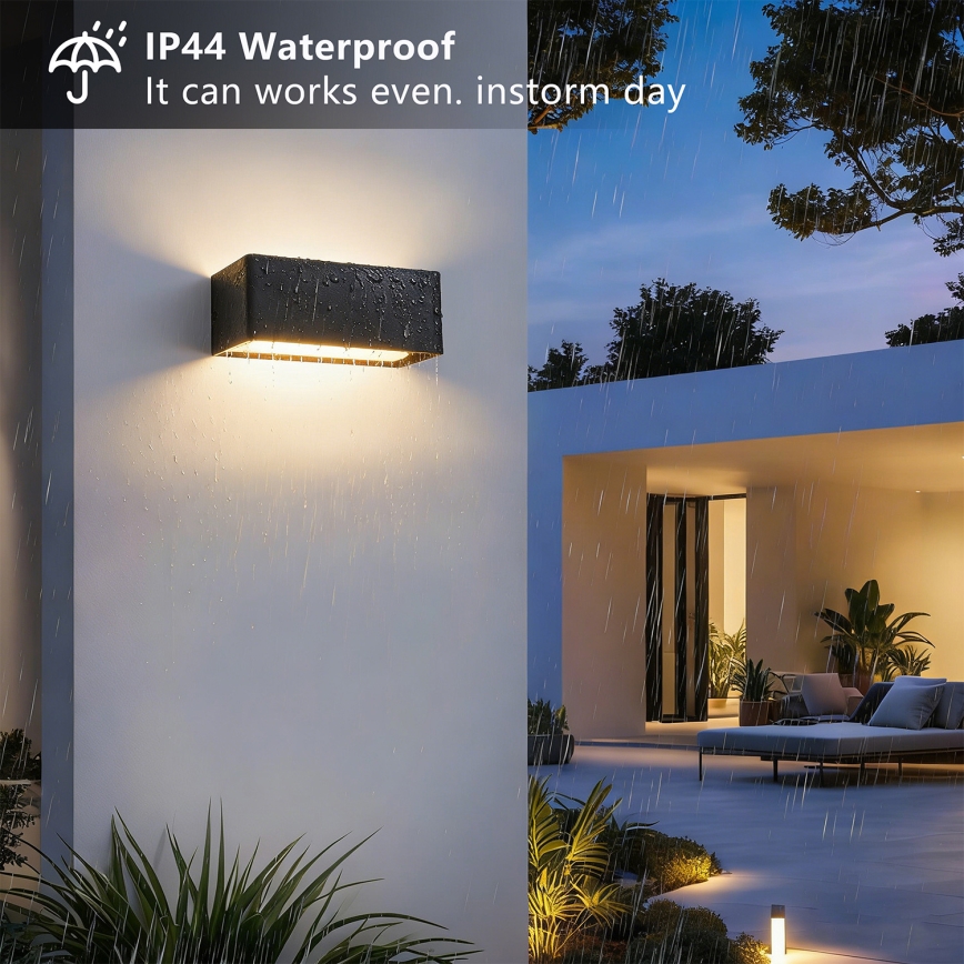 Brilagi - LED kültéri fali lámpatest DONNANI LED/7W/230V 20 cm fekete IP44