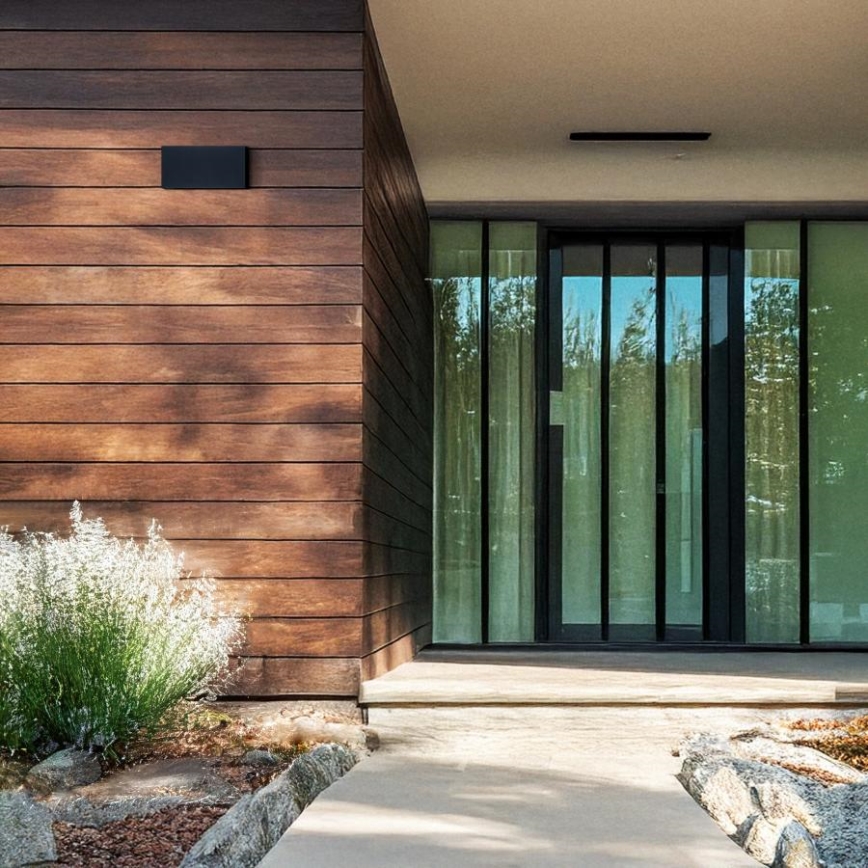 Brilagi - LED kültéri fali lámpatest DOUBLE CUBE LED/12W/230V fekete IP65