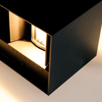 Brilagi - LED kültéri fali lámpatest DOUBLE CUBE LED/12W/230V fekete IP65