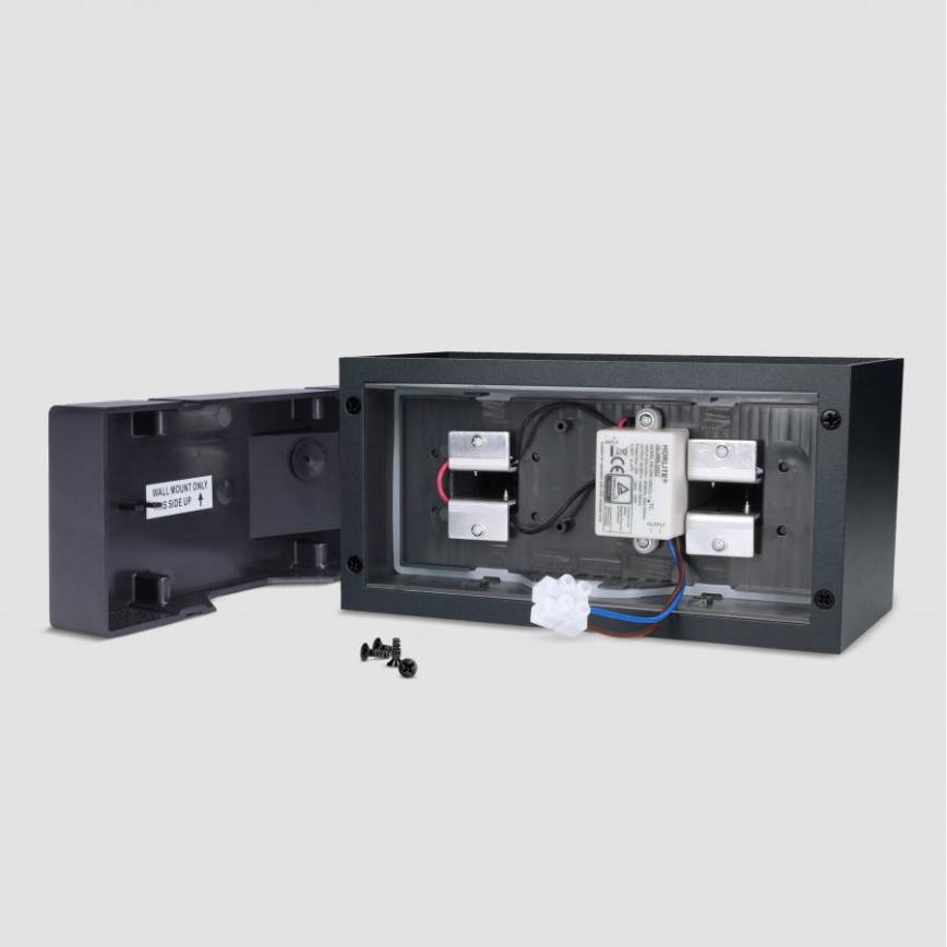 Brilagi - LED kültéri fali lámpatest DOUBLE CUBE LED/12W/230V fekete IP65