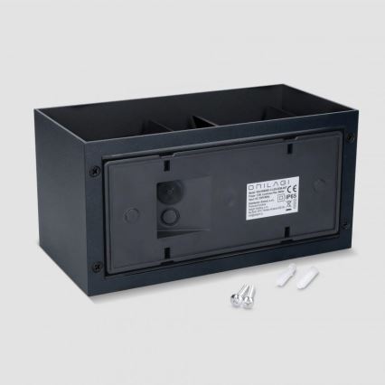 Brilagi - LED kültéri fali lámpatest DOUBLE CUBE LED/12W/230V fekete IP65