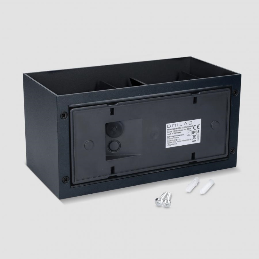 Brilagi - LED kültéri fali lámpatest DOUBLE CUBE LED/12W/230V fekete IP65