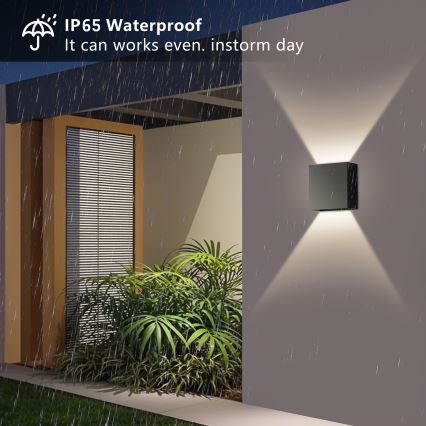 Brilagi - LED kültéri fali lámpatest DOUBLERAY LED/4W/230V fekete IP65