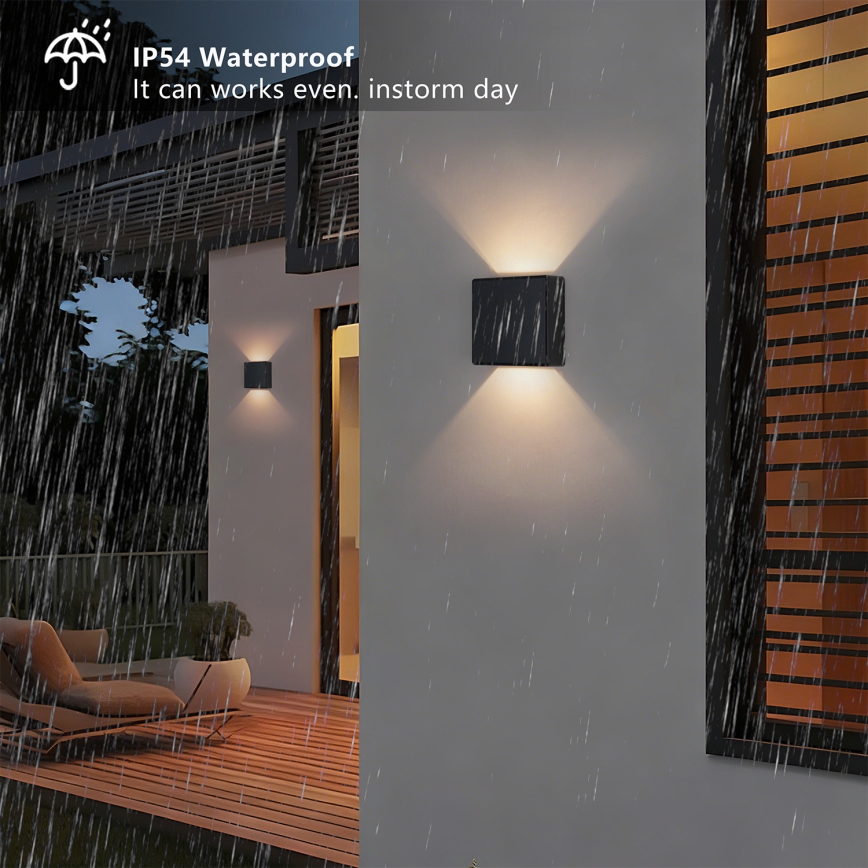 Brilagi - LED kültéri fali lámpatest DOUBLERAY LED/6W/230V fekete IP54