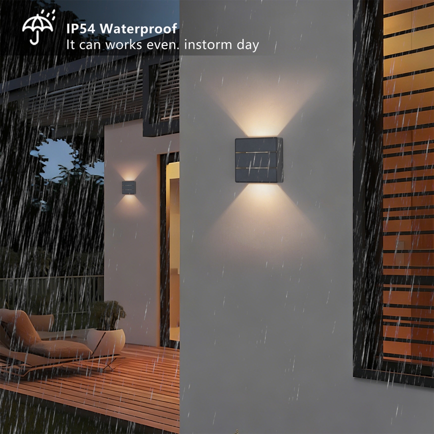 Brilagi -LED kültéri fali lámpatest DOUBLERAY LINE LED/6W/230V antracit IP54