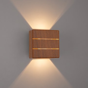 Brilagi - LED kültéri fali lámpatest DOUBLERAY LINE LED/6W/230V fa hatású IP54
