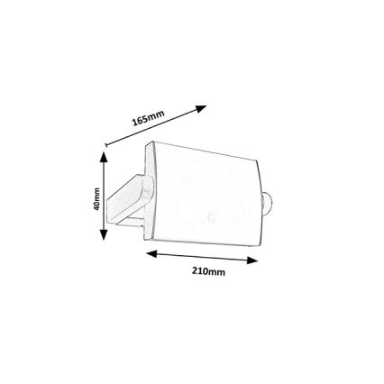 Brilagi - LED kültéri fali lámpatest érzékelővel ANKLE LED/18W/230V 4000K IP65 antracit
