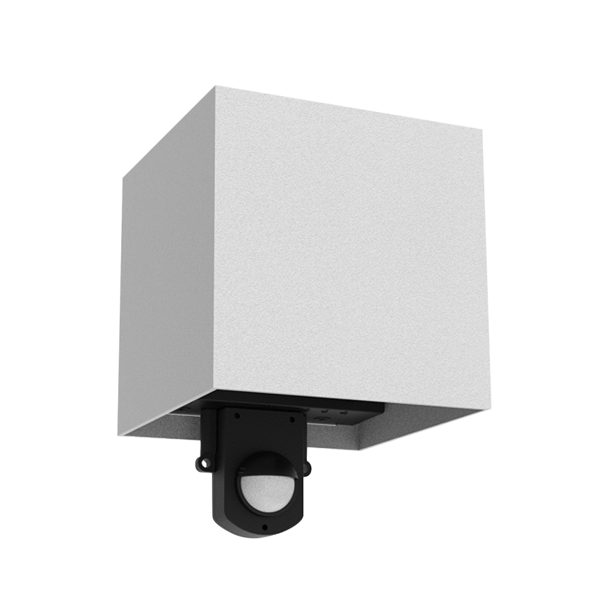 Brilagi - LED kültéri fali lámpatest érzékelővel CUBE LED/6W/230V szürke IP65