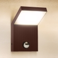 Brilagi - LED kültéri fali lámpatest érzékelővel RIANO LED/8W/230V barna IP65