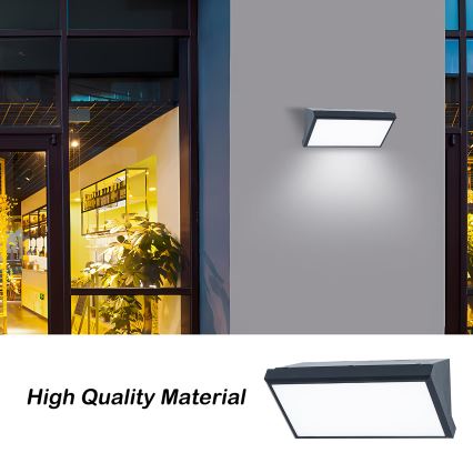 Brilagi - LED kültéri fali lámpatest érzékelővel TRIANGLE LED/20W/230V antracit IP65