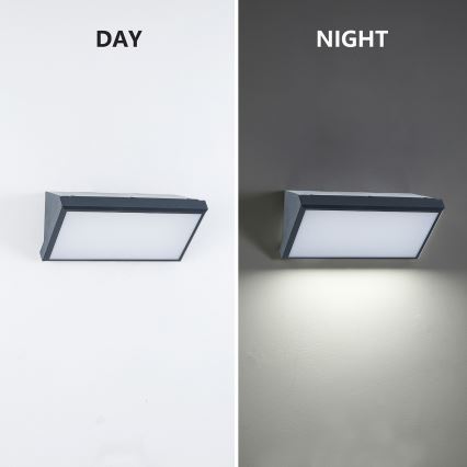 Brilagi - LED kültéri fali lámpatest érzékelővel TRIANGLE LED/20W/230V antracit IP65