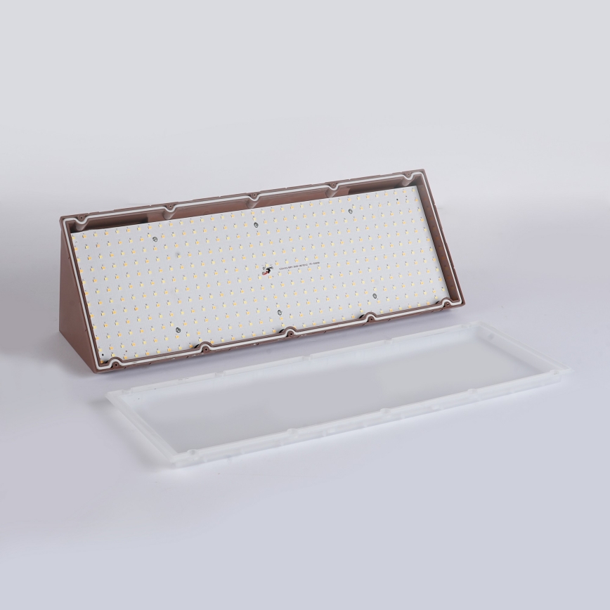 Brilagi - LED kültéri fali lámpa érzékelővel TRIANGLE LED/42W/230V 45 cm barna IP65