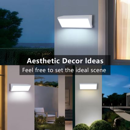 Brilagi - LED kültéri fali lámpa érzékelővel TRIANGLE LED/42W/230V fehér IP65