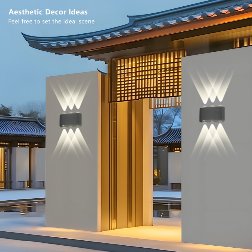 Brilagi - LED kültéri fali lámpatest FLAREBOX LED/6W/230V antracit IP65