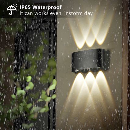 Brilagi - LED kültéri fali lámpatest FLAREBOX LED/6W/230V fekete IP65