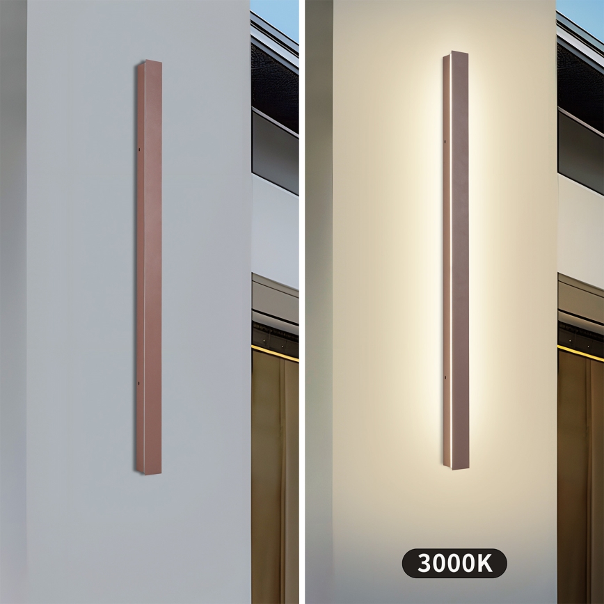 Brilagi - LED kültéri fali lámpa LINEAR LED/22W/230V 3000K IP65 100 cm barna CRI 90