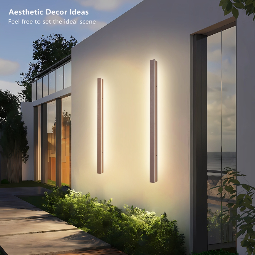 Brilagi - LED kültéri fali lámpa LINEAR LED/22W/230V 3000K IP65 100 cm barna CRI 90