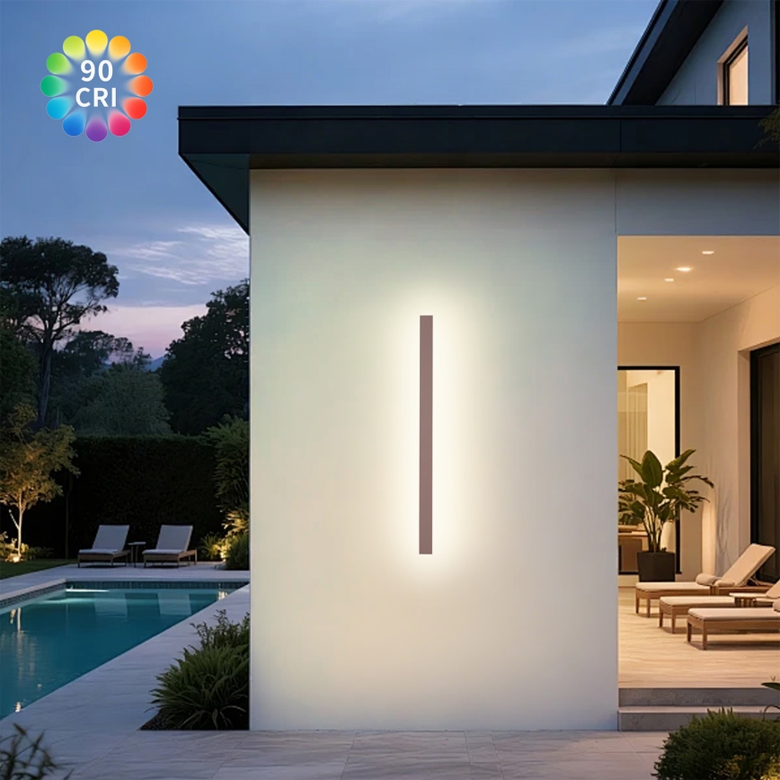 Brilagi - LED kültéri fali lámpa LINEAR LED/22W/230V 3000K IP65 100 cm barna CRI 90