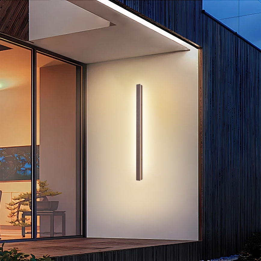 Brilagi - LED kültéri fali lámpa LINEAR LED/22W/230V 3000K IP65 100 cm barna CRI 90