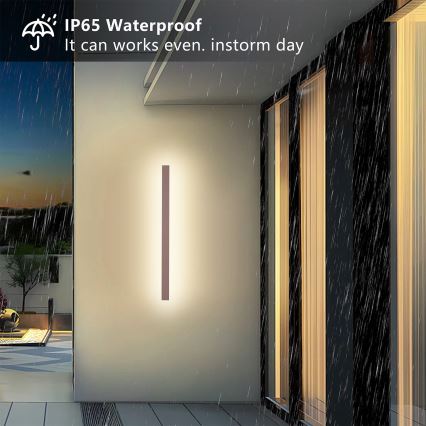 Brilagi - LED kültéri fali lámpa LINEAR LED/22W/230V 3000K IP65 100 cm barna CRI 90