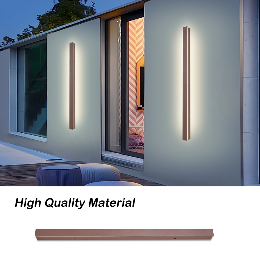 Brilagi - LED kültéri fali lámpa LINEAR LED/22W/230V 3000K IP65 100 cm barna CRI 90