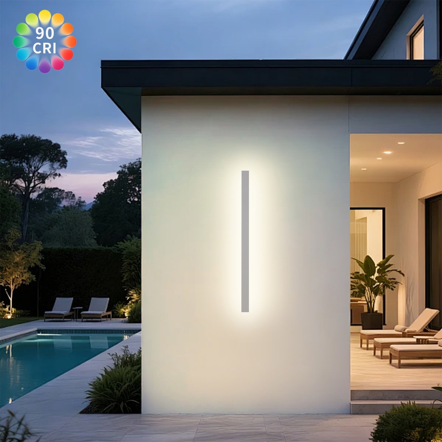Brilagi - LINEAR LED kültéri fali lámpatest, 22 W, 230 V, 3000 K, IP65, 100 cm, fehér, CRI 90