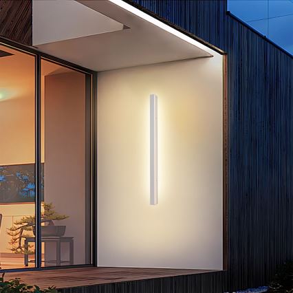 Brilagi - LINEAR LED kültéri fali lámpatest, 22 W, 230 V, 3000 K, IP65, 100 cm, fehér, CRI 90