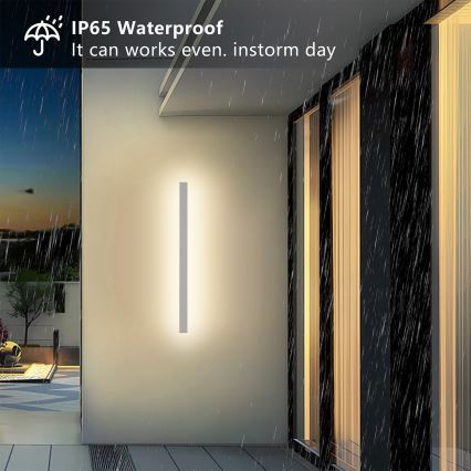Brilagi - LINEAR LED kültéri fali lámpatest, 22 W, 230 V, 3000 K, IP65, 100 cm, fehér, CRI 90