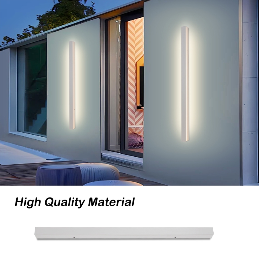 Brilagi - LINEAR LED kültéri fali lámpatest, 22 W, 230 V, 3000 K, IP65, 100 cm, fehér, CRI 90