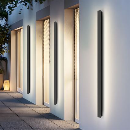 Brilagi - LINEAR LED kültéri fali lámpatest, 32 W, 230 V, 3000 K, IP65, 140 cm, fekete, CRI 90
