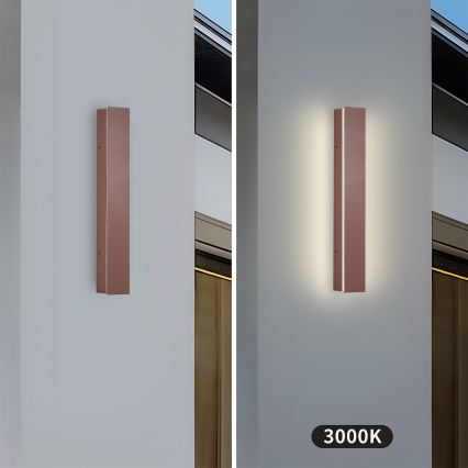 Brilagi - LED kültéri fali lámpa LINEAR LED/8W/230V 3000K IP65 30 cm barna CRI 90