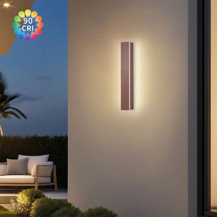Brilagi - LED kültéri fali lámpa LINEAR LED/8W/230V 3000K IP65 30 cm barna CRI 90