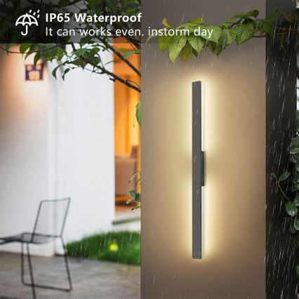 Brilagi - LED kültéri fali lámpa LUNA LED/24W/230V 3000K IP65 100 cm antracit CRI 90