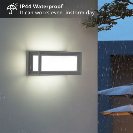 Brilagi - LED kültéri fali lámpatest PARKER LED/12W/230V szürke IP44