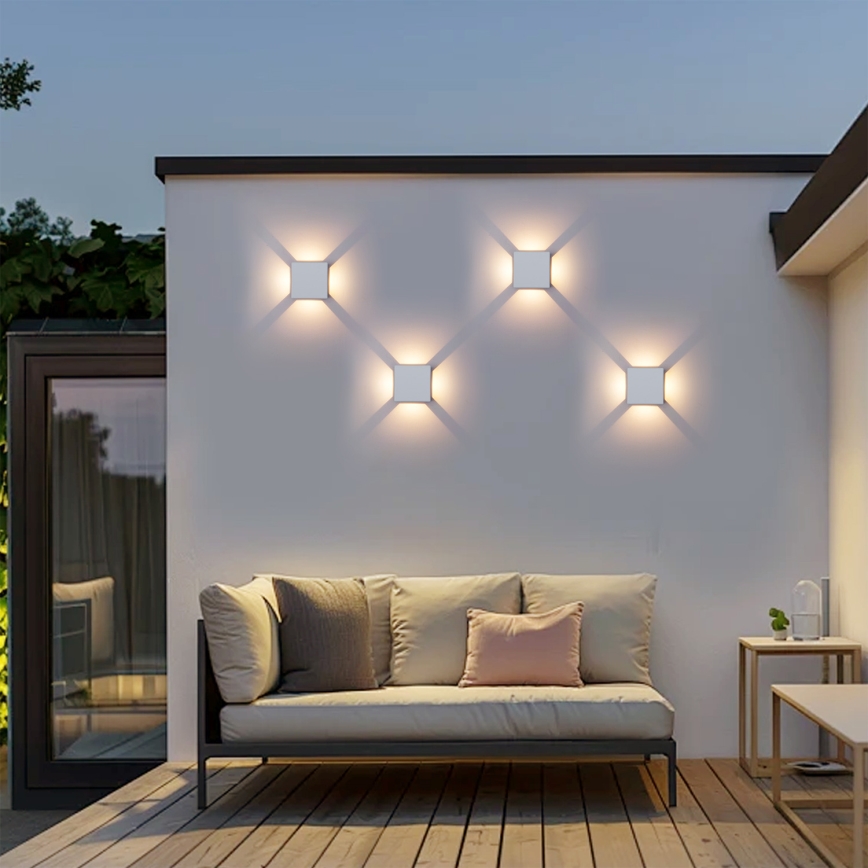 Brilagi - LED kültéri fali lámpatest QUADRAY LED/6W/230V fehér IP54
