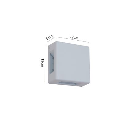 Brilagi - LED kültéri fali lámpatest QUADRAY LED/6W/230V fehér IP54