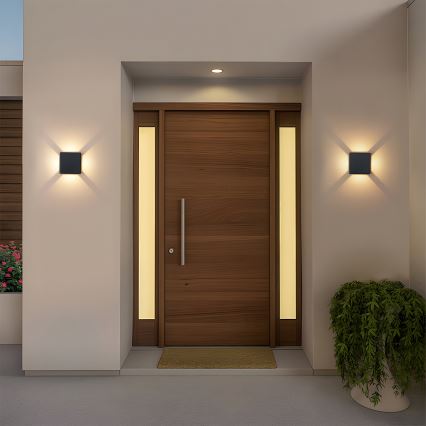 Brilagi - LED kültéri fali lámpatest QUADRAY LED/6W/230V fekete IP54