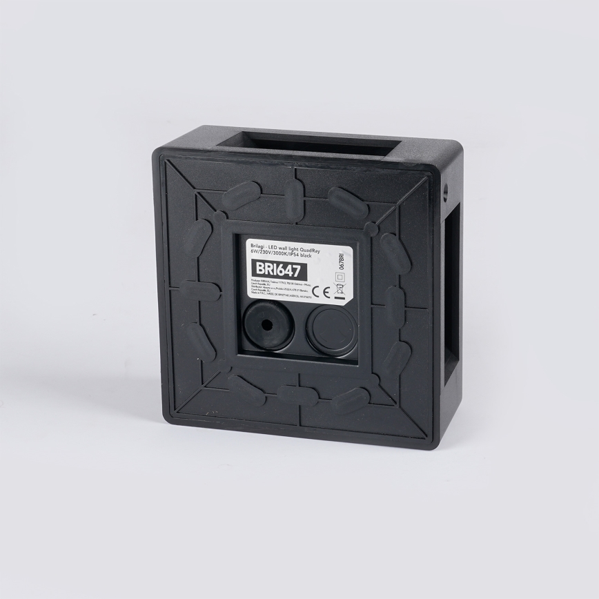 Brilagi - LED kültéri fali lámpatest QUADRAY LED/6W/230V fekete IP54