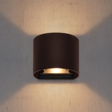 Brilagi - LED kültéri fali lámpatest RONDO LED/6W/230V barna IP54