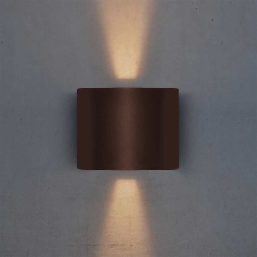 Brilagi - LED kültéri fali lámpatest RONDO LED/6W/230V barna IP54