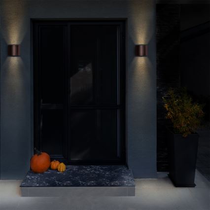 Brilagi - LED kültéri fali lámpatest RONDO LED/6W/230V barna IP54