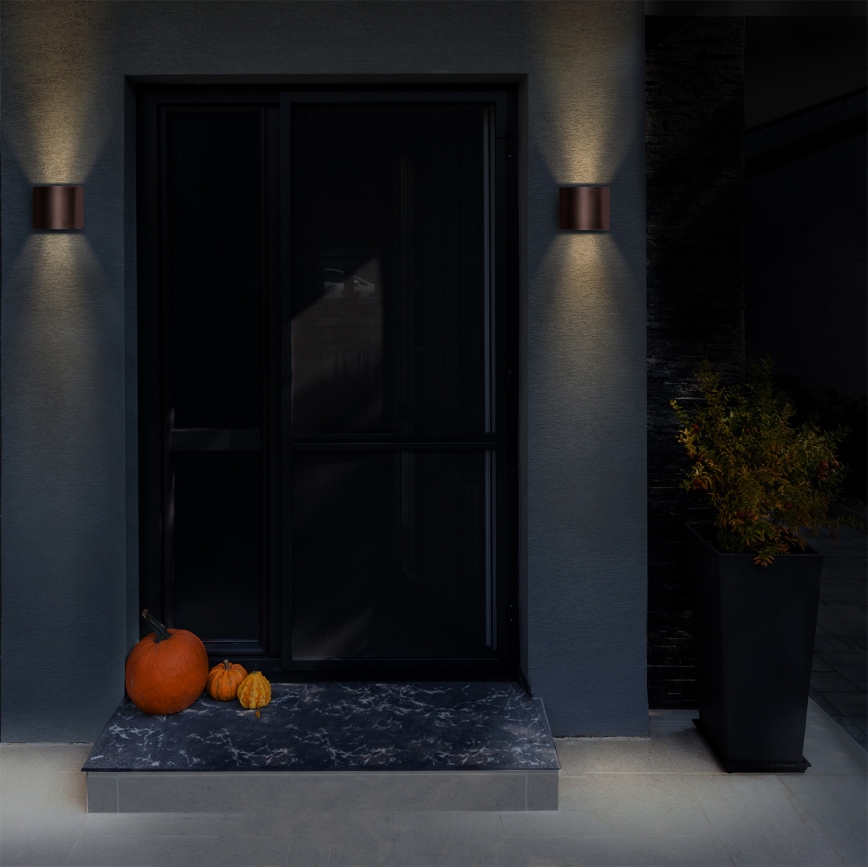 Brilagi - LED kültéri fali lámpatest RONDO LED/6W/230V barna IP54