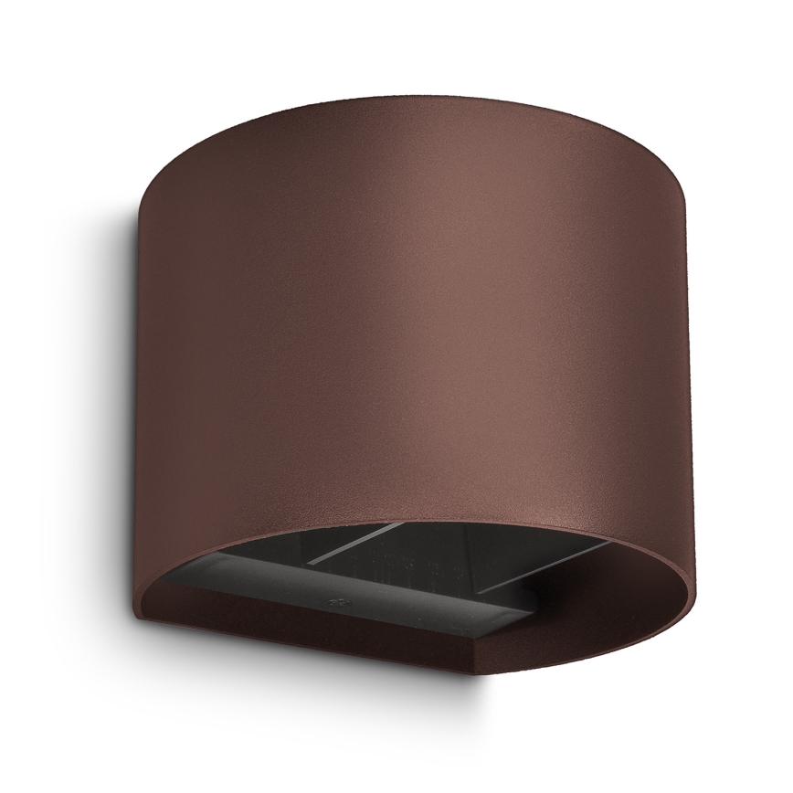 Brilagi - LED kültéri fali lámpatest RONDO LED/6W/230V barna IP54